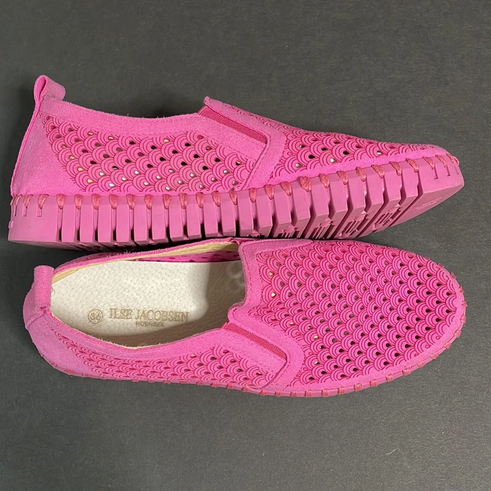 🛍️sold🛍️ILSE JACOBSEN Loafers Tulip 140 Perforated Slip-On Sneaker 5.5 Rose - Picture 10 of 10